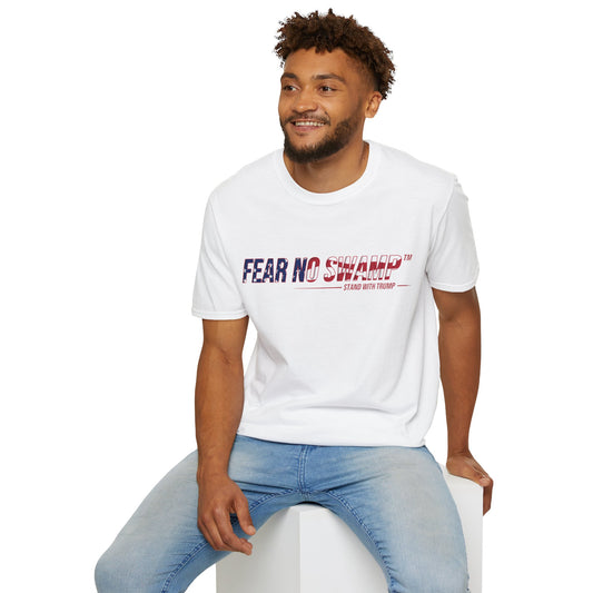 Fear No Swamp™ and Stand With Trump is our limited edition unisex tee designed exclusively for fans of President Trump.